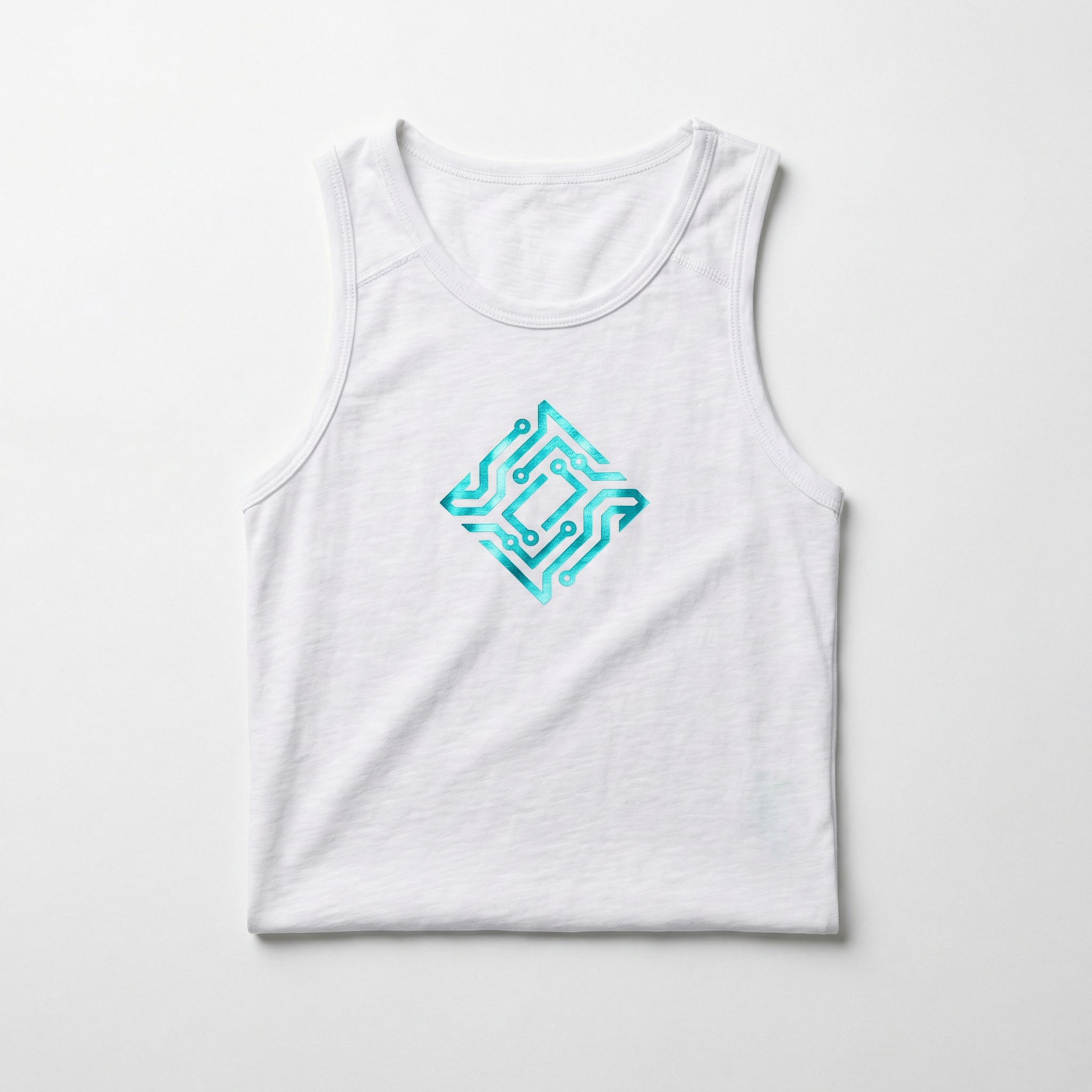 Debardeur Cyan Blanc